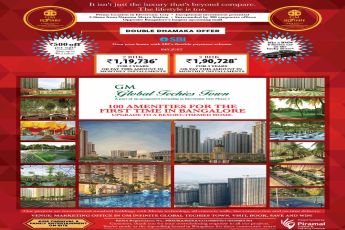 Double dhamaka offer Rs 500 per sqft off at GM Global Techies Town in Bangalore